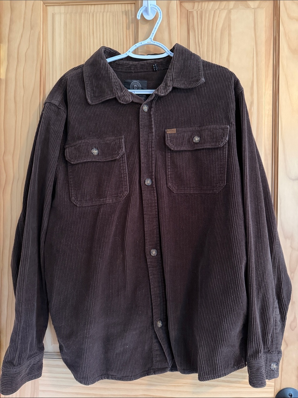 Buffalo David Bitton Men's Dark Brown Corduroy Shirt Jacket